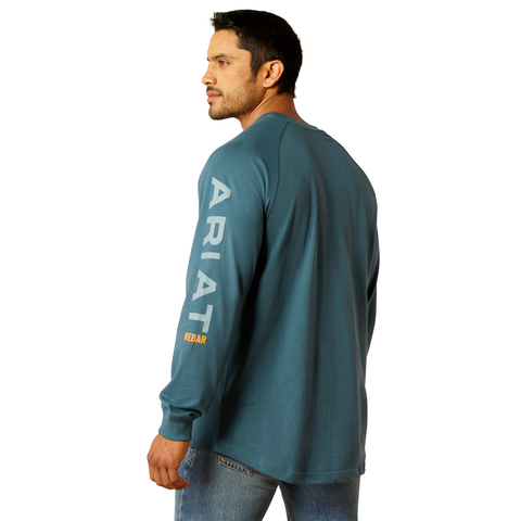 Picture of Ariat 10052859 REBAR COTTON STRONG GRAPHIC LS T-SHRT