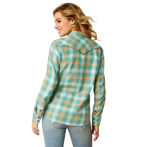 Picture of Ariat 10052968 ROPING PLAID SNP LS SHRT