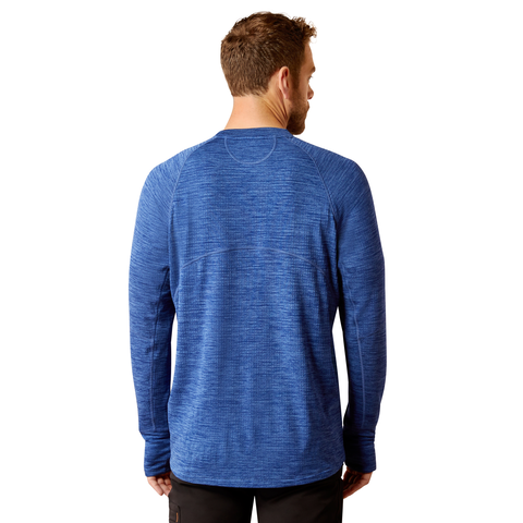 Picture of Ariat 10053047 REBAR GRIDWORK CREWNECK LS TSHRT