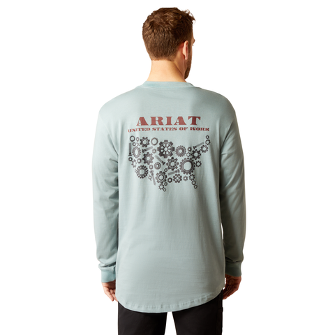 Picture of Ariat 10053049 REBAR COTTON STRONG US OF WORK LS TSHRT