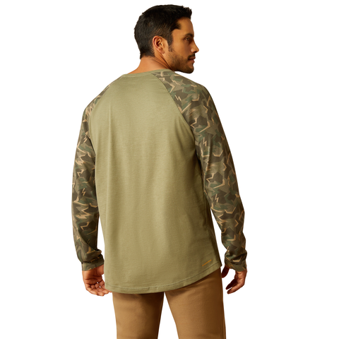 Picture of Ariat 10053050 REBAR WORKMAN BASEBALL LS TSHRT