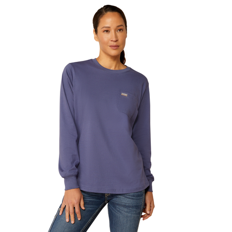 Picture of Ariat 10053055 REBAR COTTON STRONG QUALITY LS TSHRT