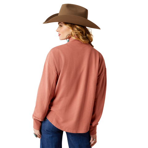 Picture of Ariat 10053894 LUCKY ROSE POPOVER LS