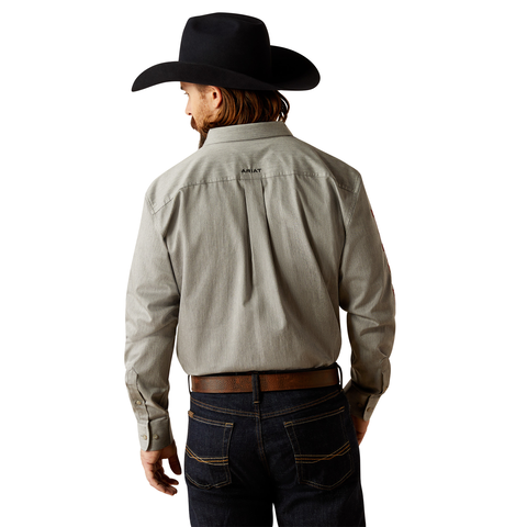 Picture of Ariat 10053953 TEAM LOGO TWILL LS SHRT