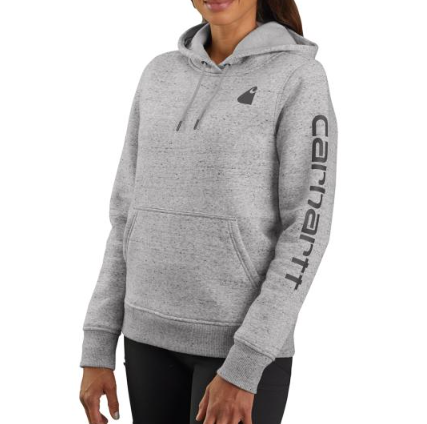 Picture of Carhartt 102791 Womens Relaxed Fit Midweight Logo Sleeve Graphic Sweatshirt