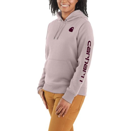 Picture of Carhartt 102791 Womens Relaxed Fit Midweight Logo Sleeve Graphic Sweatshirt