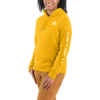 Picture of Carhartt 102791 Womens Relaxed Fit Midweight Logo Sleeve Graphic Sweatshirt