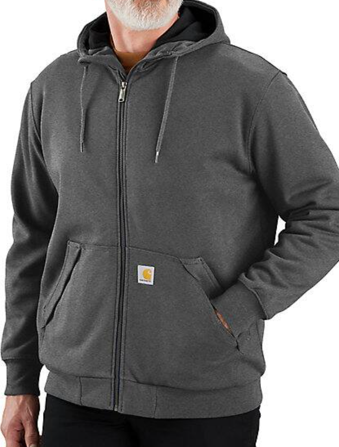 Picture of Carhartt 104078 Mens Rain Defender Loose Fit Midweight Thermal-Lined Full-Zip Sweatshirt