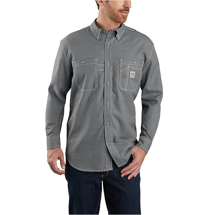 Picture of Carhartt 104138 Mens Flame Resistant Force Loose Fit Lightweight Long-Sleeve Shirt
