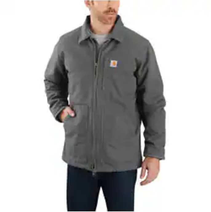 Picture of Carhartt 104293 Mens Loose Fit Washed Duck Sherpa-Lined Coat