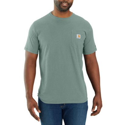 Picture of Carhartt 104616 Mens Force Relaxed Fit Midweight Short-Sleeve Pocket T-Shirt