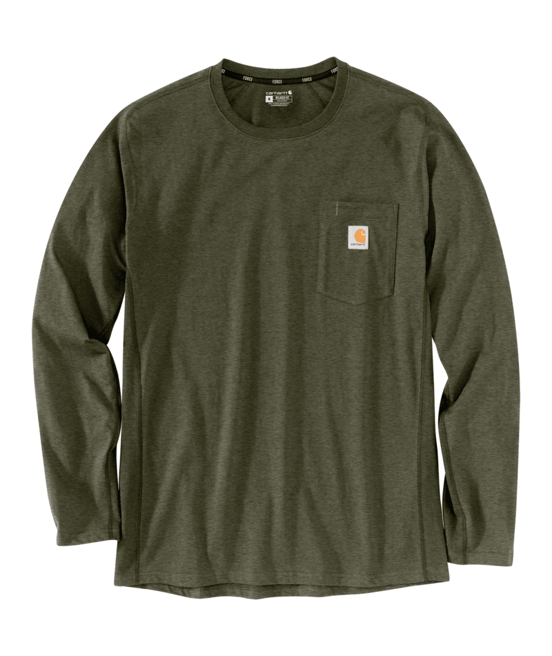 Picture of Carhartt 104617 Mens Force Relaxed Fit Midweight Long-Sleeve Pocket T-Shirt