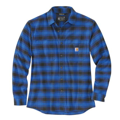 Picture of Carhartt 105945 Mens Rugged Flex® Relaxed Fit Midweight Flannel Long-Sleeve Plaid Shirt