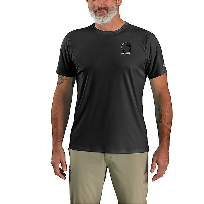 Picture of Carhartt 106163 Mens Force Sun Defender™ Lightweight Short-Sleeve Logo Graphic T-Shirt