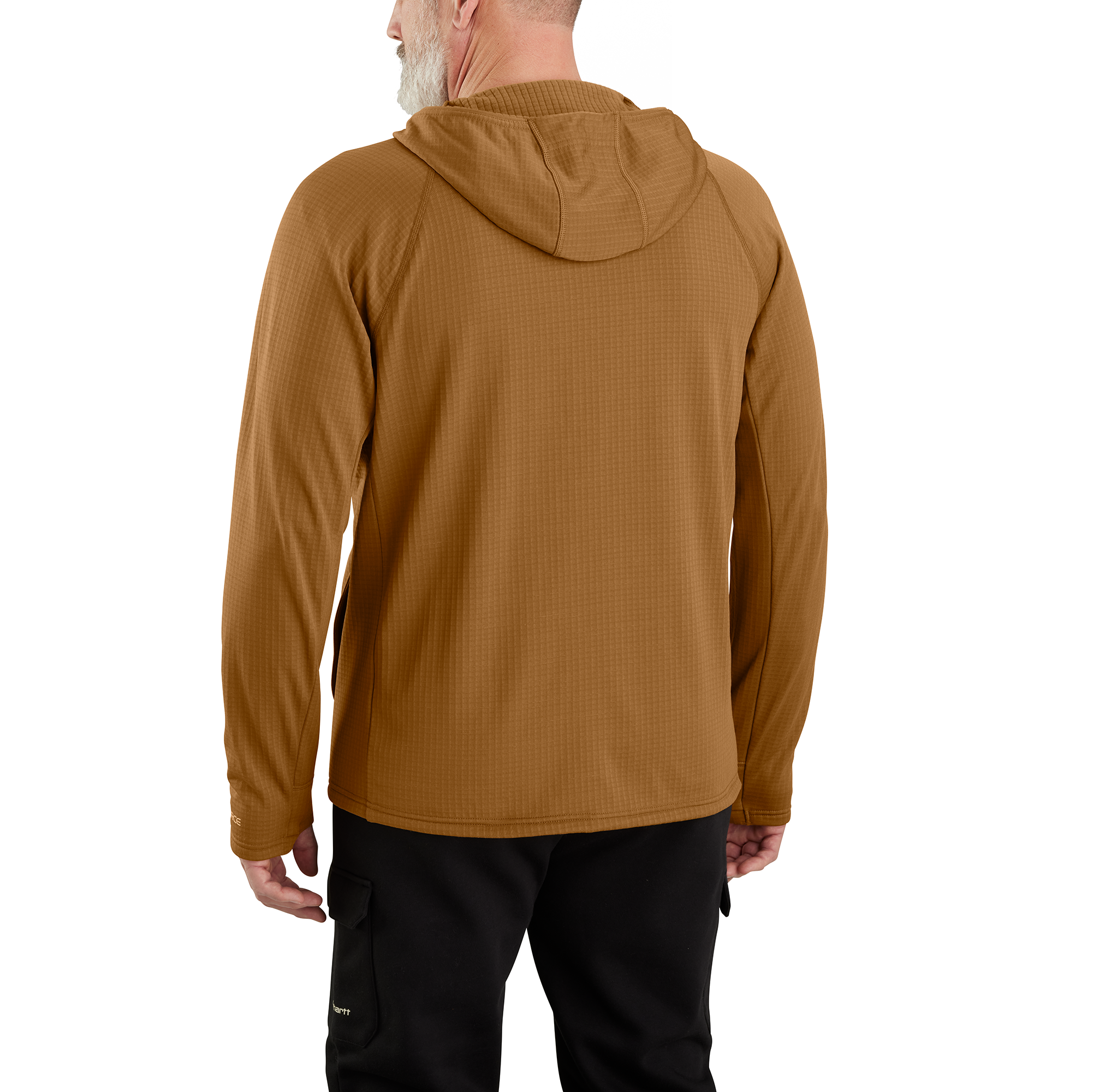 Picture of Carhartt 106625 Mens Force® Relaxed Fit Full-Zip Long-Sleeve Hooded Fleece-Lined Shirt