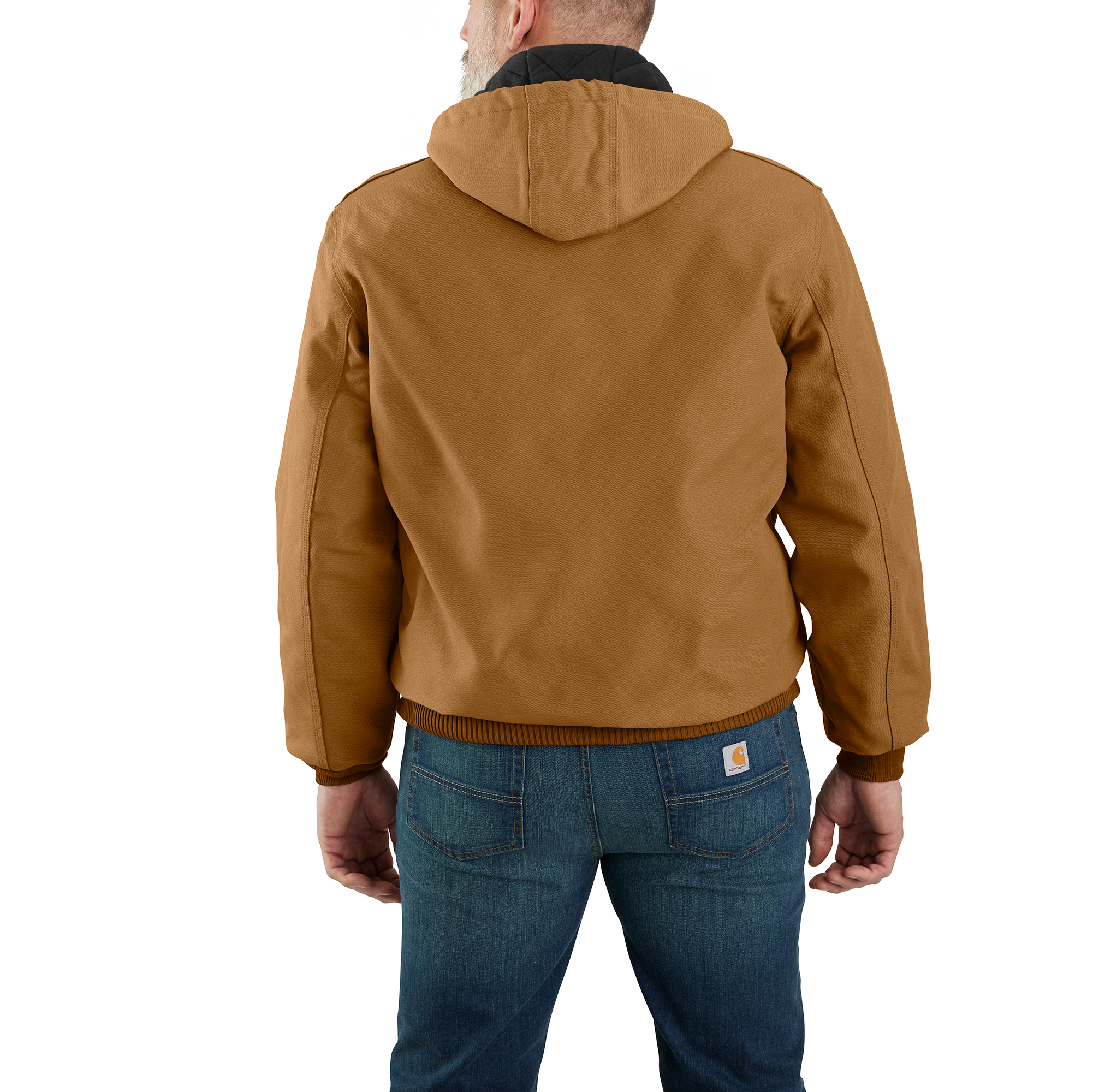 Picture of Carhartt 106673 Mens J140 Loose Fit Firm Duck Insulated Flannel-Lined Active Jac