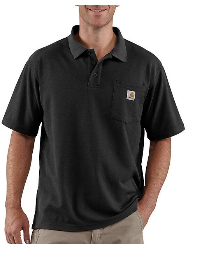Picture of Carhartt 106685 Mens Loose Fit Midweight Short-Sleeve Pocket Polo