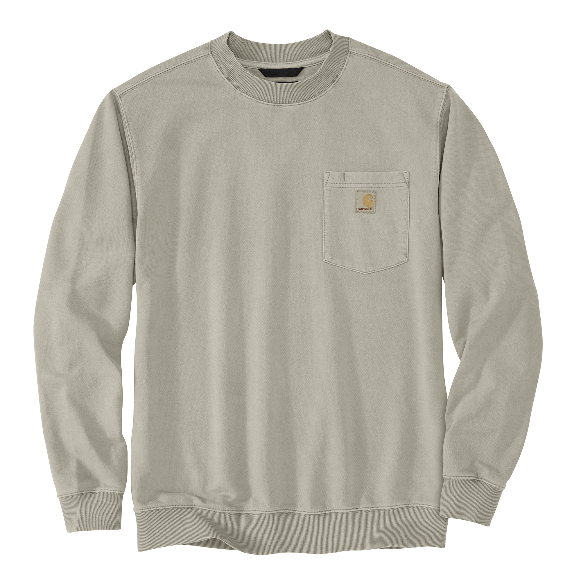 Picture of Carhartt 106853 Mens Relaxed Fit Midweight Garment Dye French Terry Crewneck Pocket Sweatshirt