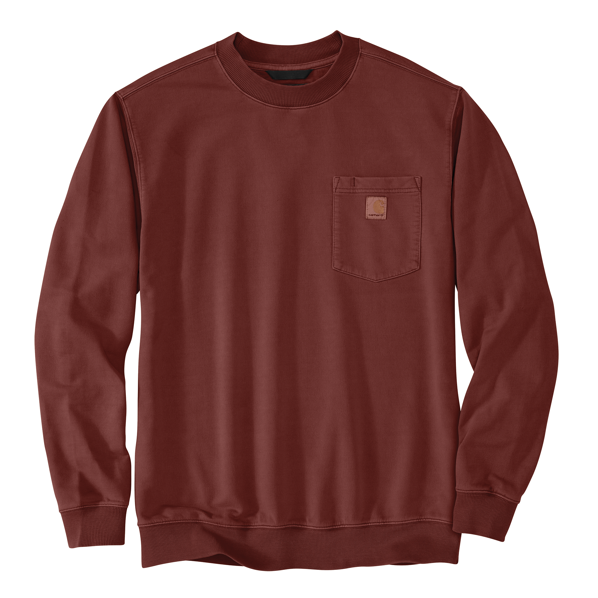 Picture of Carhartt 106853 Mens Relaxed Fit Midweight Garment Dye French Terry Crewneck Pocket Sweatshirt