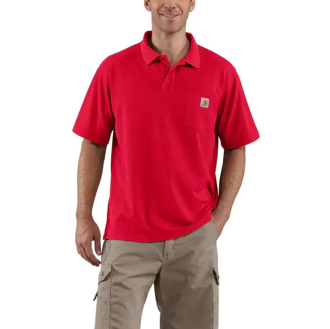 Picture of Carhartt K570 Mens Loose Fit Midweight Short-Sleeve Pocket Polo