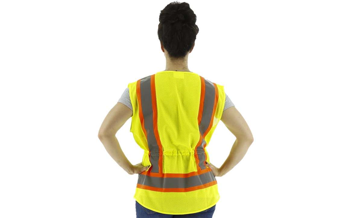 Picture of Majestic 75-3223W Hi-Viz Surveyors Women's Vest w DOT Striping, ANSI 2