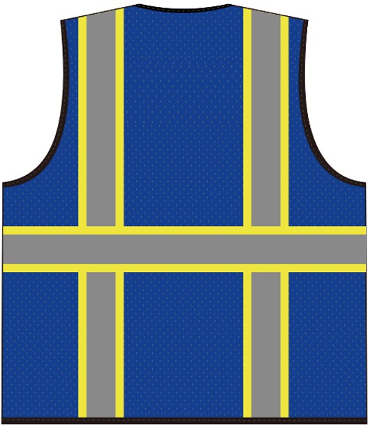 Picture of Safety Brite SB-43Z Class 2 Multi-Pocket Two-Tone Trim Mesh Vest