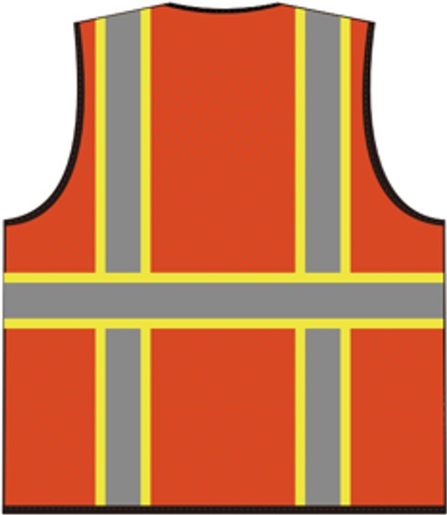 Picture of Safety Brite SB-43Z Class 2 Multi-Pocket Two-Tone Trim Mesh Vest