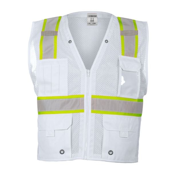 Picture of Kishigo B105 Enhanced Visibility Series Multi Pocket Mesh Vest